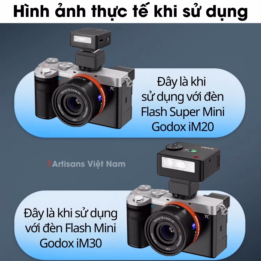 Đế nâng chân Hotshoe/Coldshoe dùng cho các đèn Flash