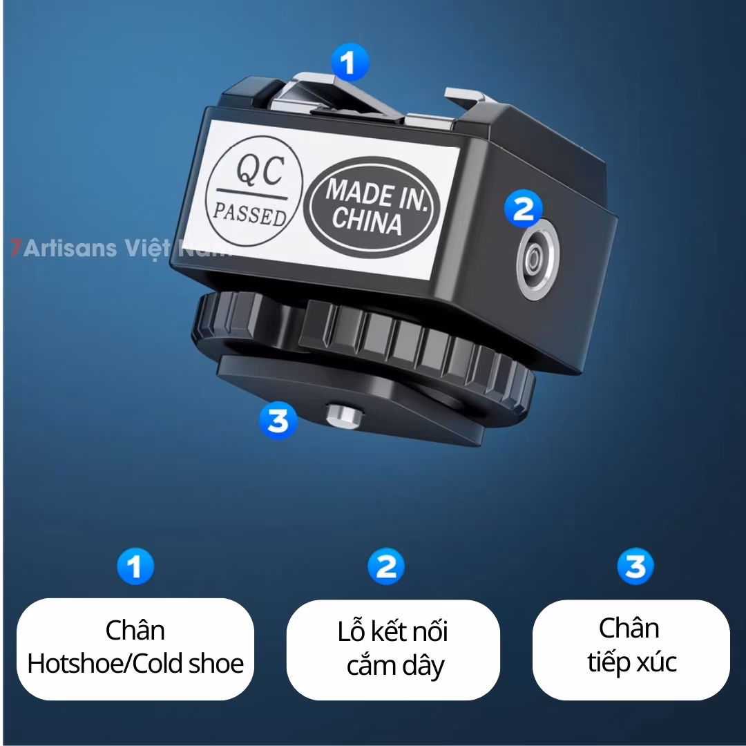 Đế nâng chân Hotshoe/Coldshoe dùng cho các đèn Flash