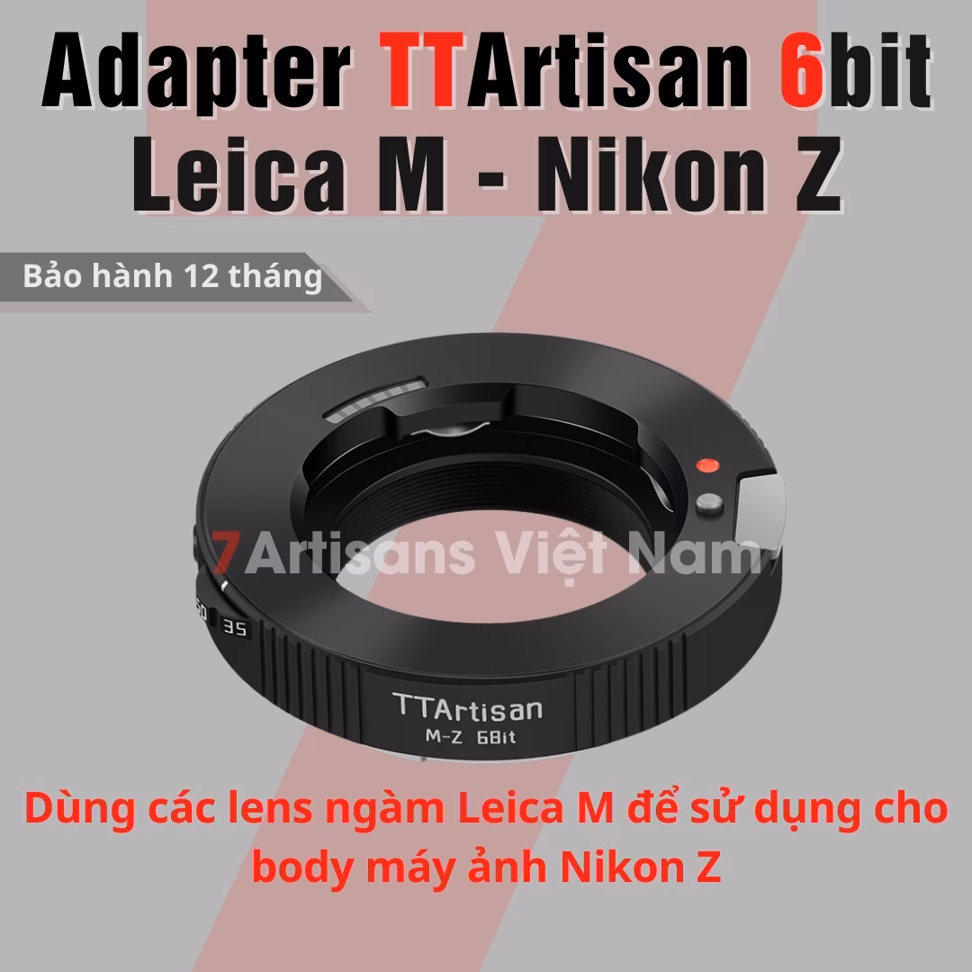 Ngàm chuyển TTArtisan M-Z 6bit – Adapter Leica M – Nikon Z 6 bit – Adapter LM-Z 6bit