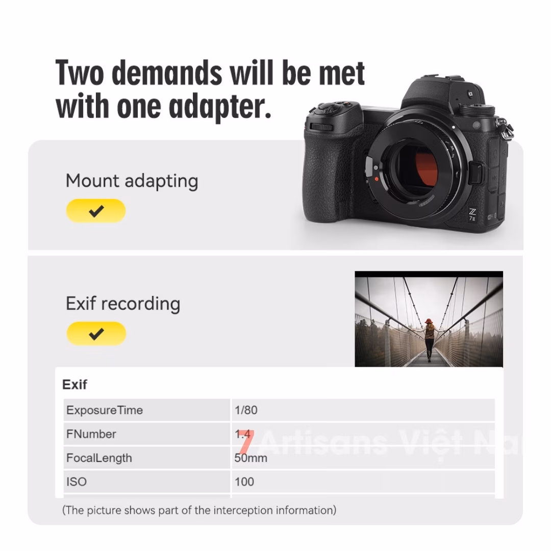 Ngàm chuyển TTArtisan M-Z 6bit – Adapter Leica M – Nikon Z 6 bit – Adapter LM-Z 6bit