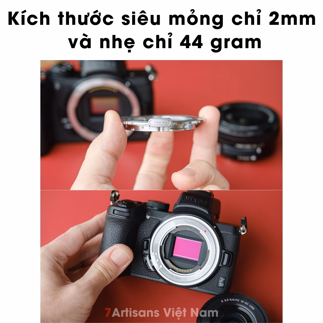 Ngàm chuyển MEGADAP ETZ21 PRO dùng lens ngàm Sony  E cho máy Nikon Z