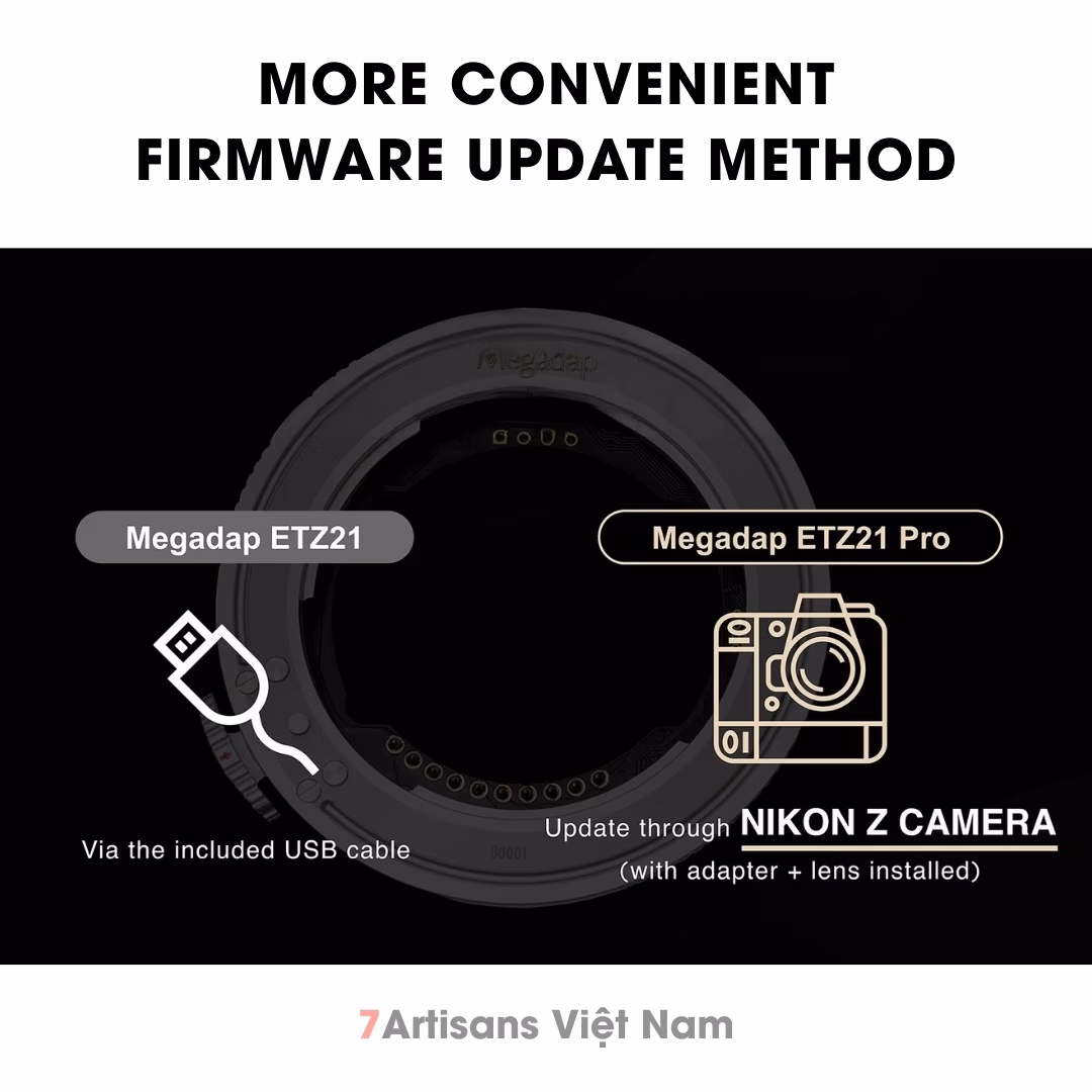 Ngàm chuyển MEGADAP ETZ21 PRO dùng lens ngàm Sony  E cho máy Nikon Z