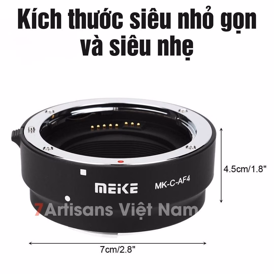 Ngàm chuyển Auto Focus Meike MK-C-AF4 cho Canon EF-EOS M