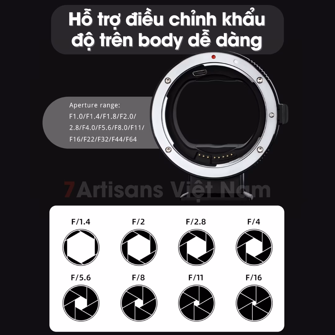 Ngàm chuyển 7Artisans EF-NZ dùng cho máy ảnh Nikon Z gắn lens của Canon EF
