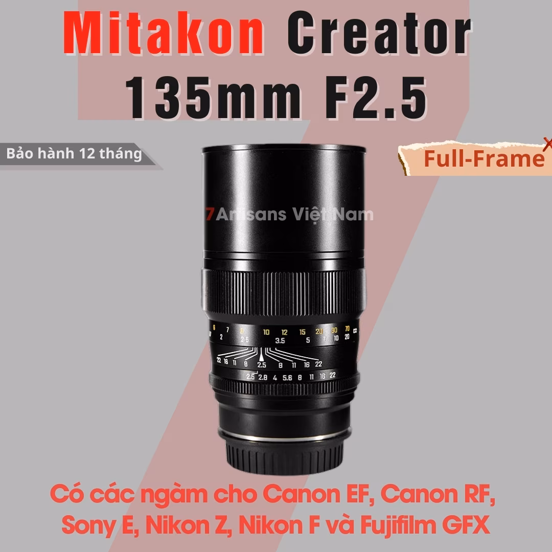 Zhong Yi Mitakon Creator 135mm F2.5 Full-Frame