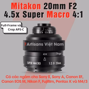 Mitakon Zhongyi 20mm F2.0 4.5x Super Macro 4:1