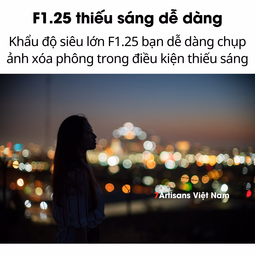 7Artisans 75mm F1.25 siêu chân dung xóa phông cho Leica M