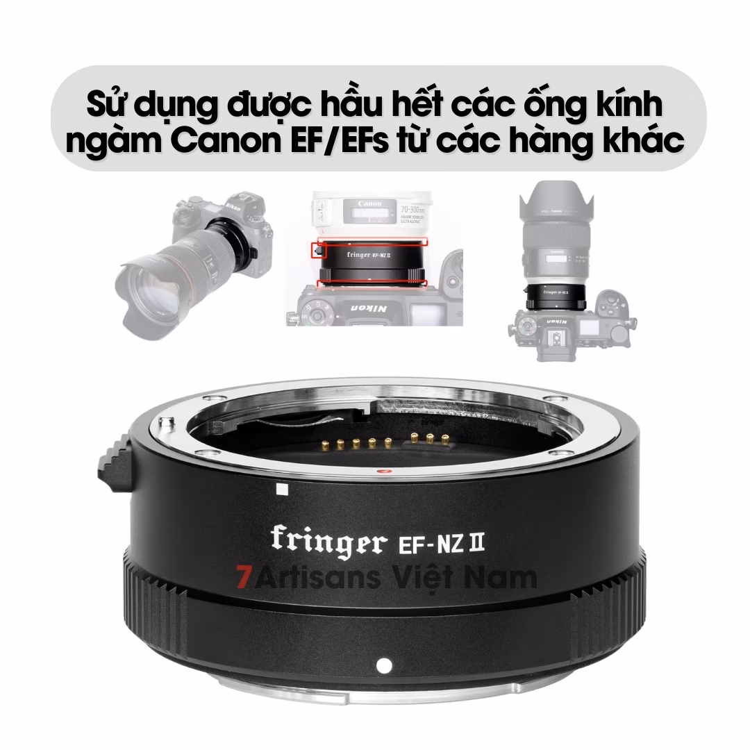 Ngàm chuyển Auto Focus siêu nhanh Fringer EF-NZ II (FR-NZ2) – Lens Canon EF/EFs gắn máy Nikon Z