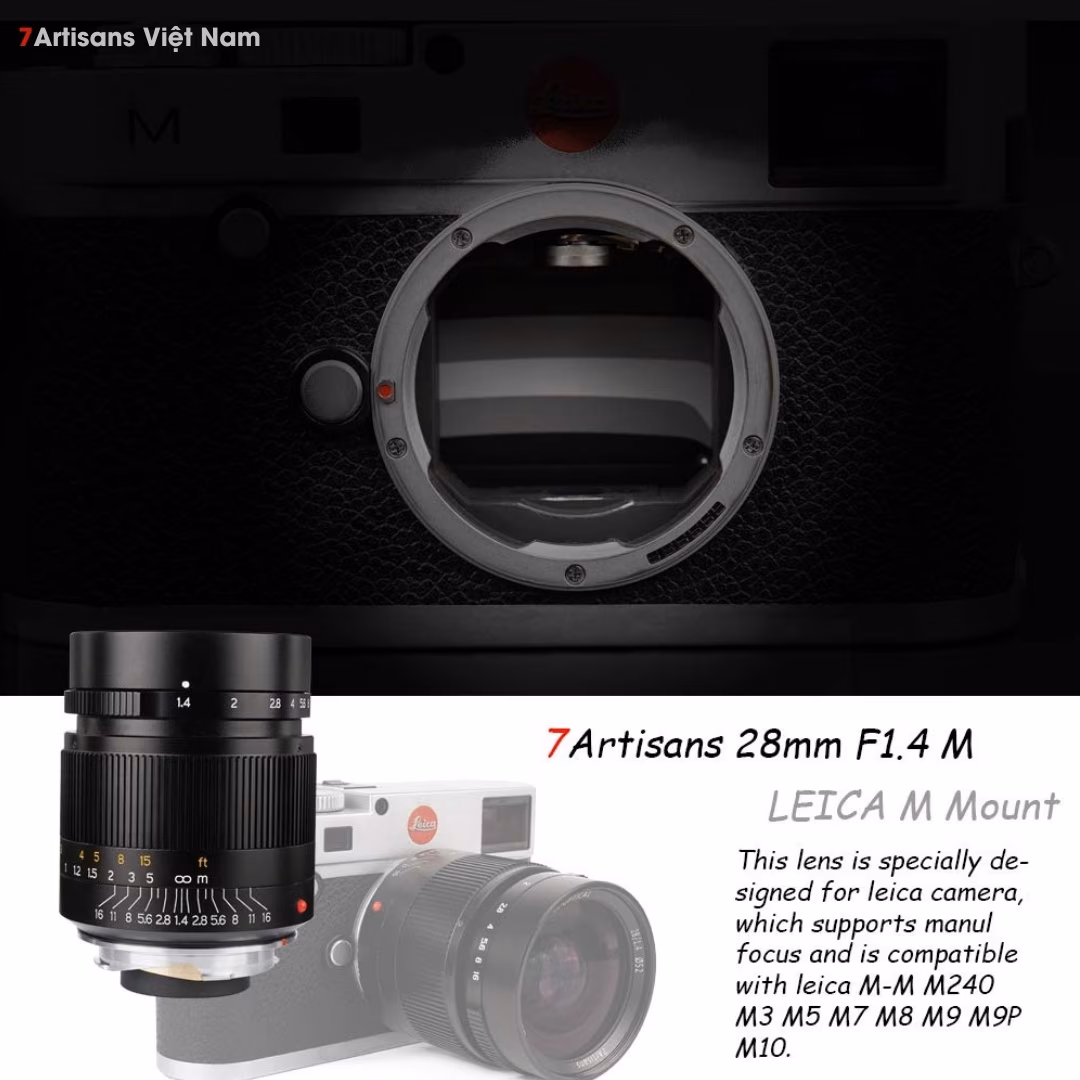 7Artisans 28mm F1.4 Mark II dành cho Leica M