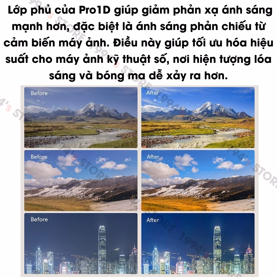 Kính Lọc Filter UV Hoya Pro1D Made in Japan kích cỡ từ 37mm đến 82mm