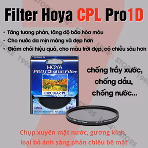 Kính lọc Hoya Pro1D CPL  Made in Japan – kích cỡ từ 37mm đến 82mm