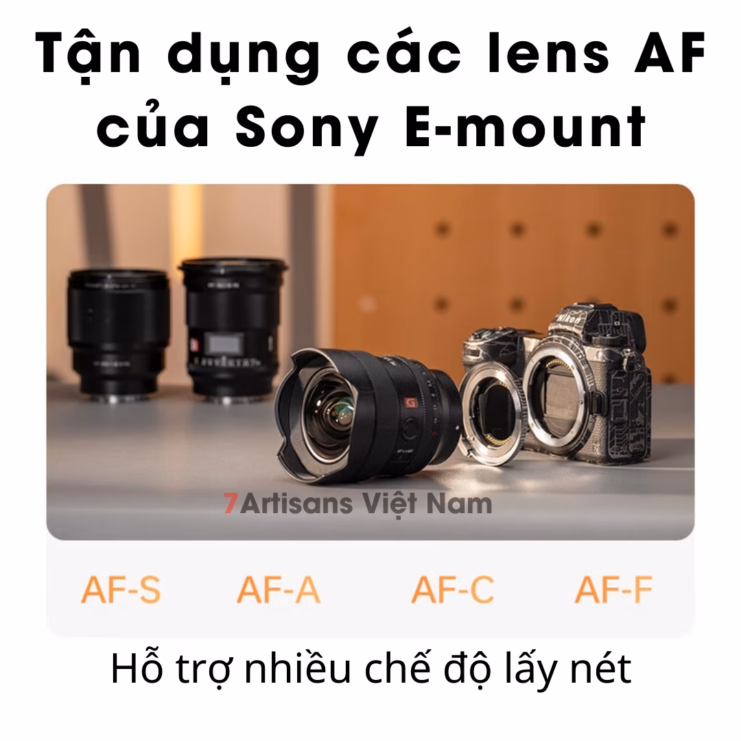 Ngàm chyển Viltrox E-Z Auto Focus Lens Sony gắn máy Nikon Z