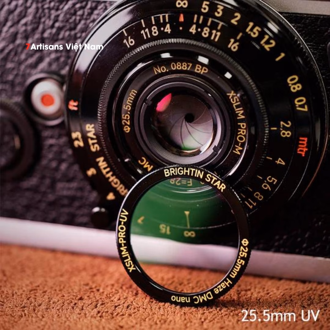Filter UV Brightin Star 25.5mm dùng cho lens Brightin Star 28mm F2.8 Pancake ngàm Leica M