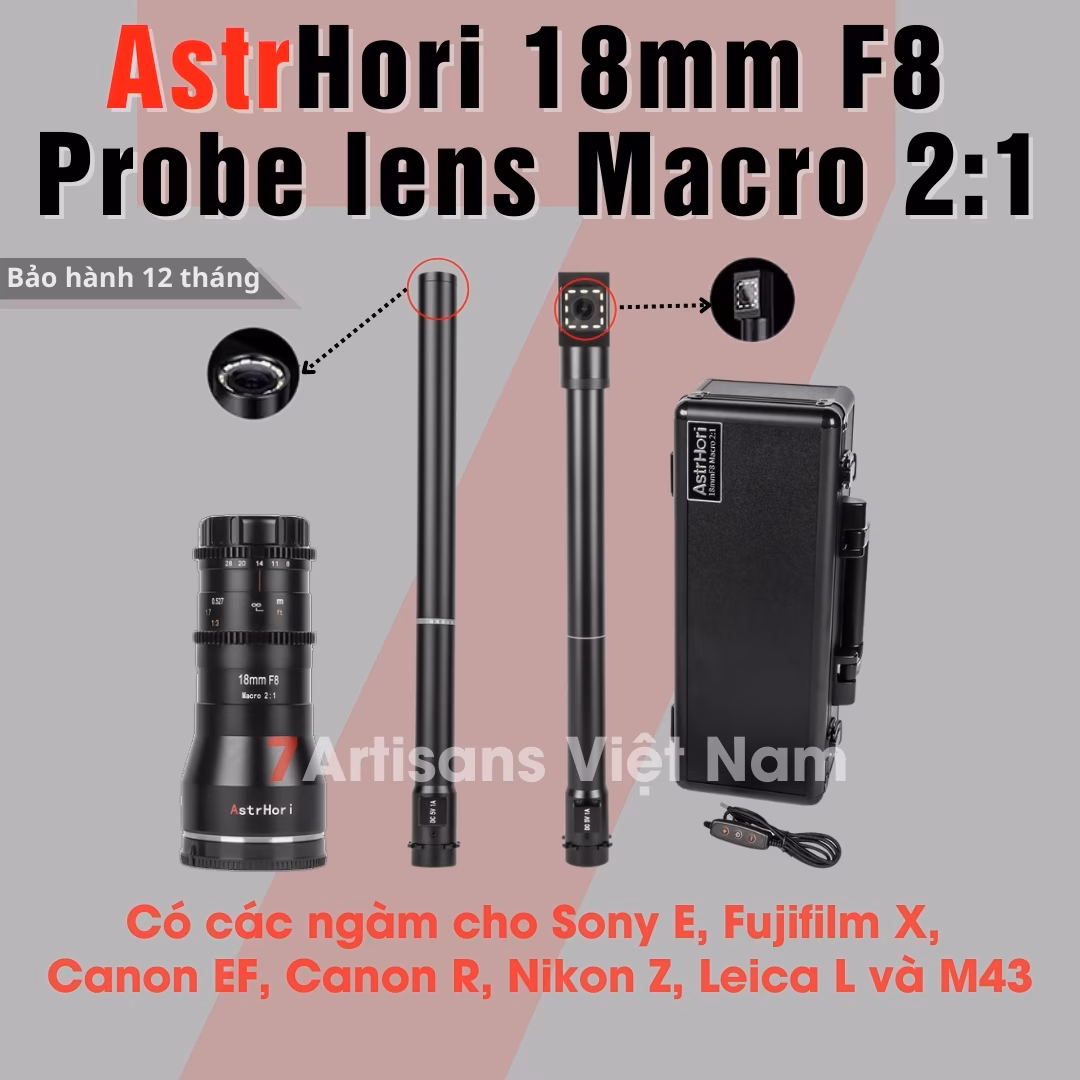 AstrHori 18mm F8  Probe lens Macro 2:1 – Lens siêu macro