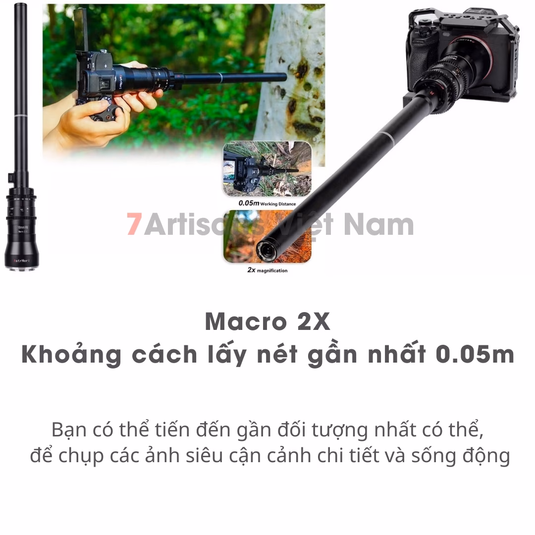 AstrHori 18mm F8  Probe lens Macro 2:1 – Lens siêu macro