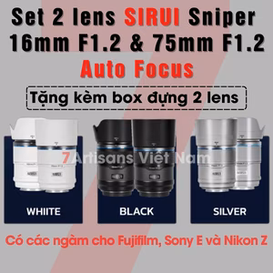 Set 2 lens SIRUI Sniper 16mm F1.2 và 75mm F1.2 Auto Focus-Combo set 2 lens Sirui Sniper