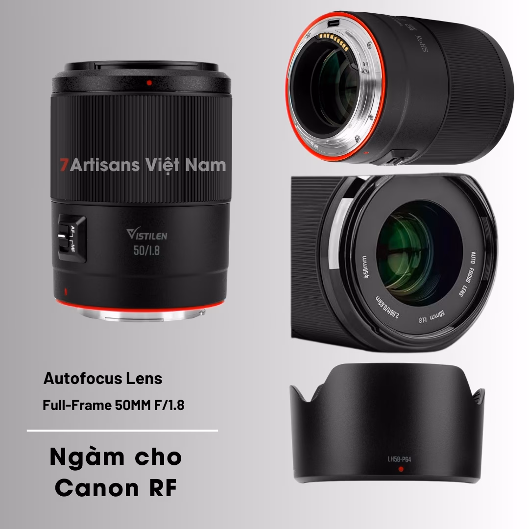 Vistilen AF 50mm F1.8 Auto Focus – Lấy nét tự động siêu nhanh