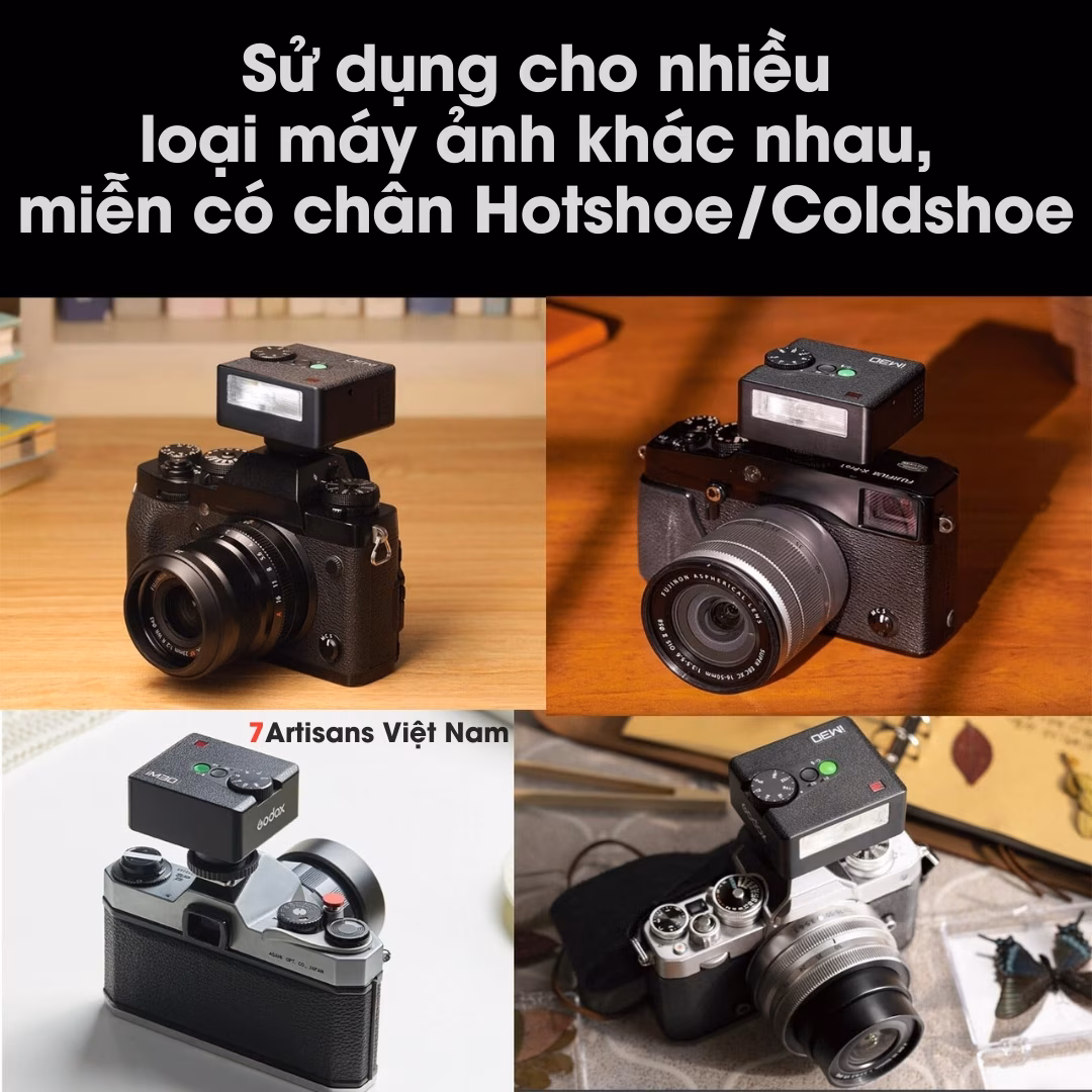 Đèn Flash Godox iM30 nhỏ gọn dùng cho mọi máy ảnh – Chế độ quang học S1/S2, nhiệt độ màu 6500K