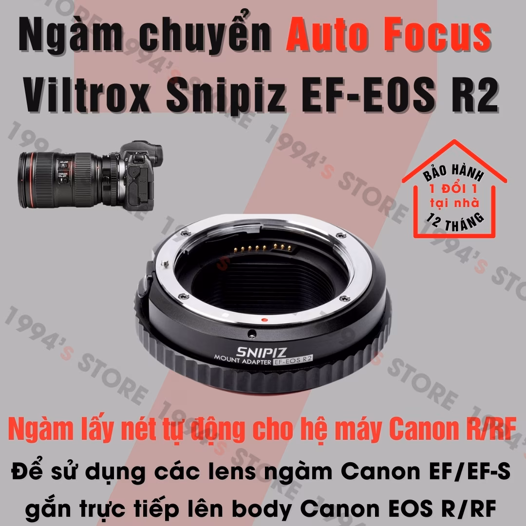 Ngàm chuyển AF Auto Focus Viltrox Snipiz EF-EOS R2 (EF-RF) cho ống kính Canon EF/EF-S dùng cho máy ảnh ngàm R/RF