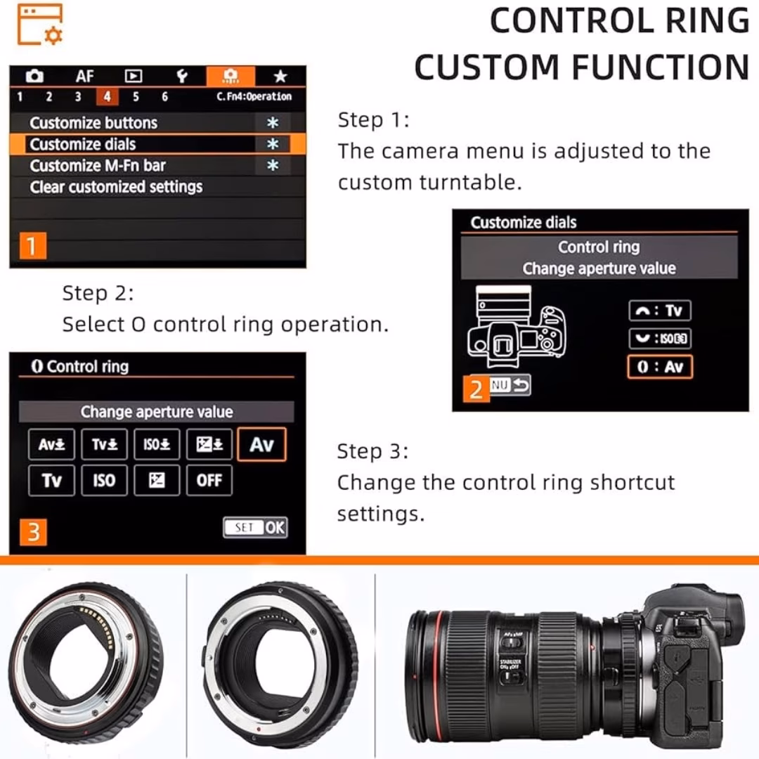 Ngàm chuyển AF Auto Focus Viltrox Snipiz EF-EOS R2 (EF-RF) cho ống kính Canon EF/EF-S dùng cho máy ảnh ngàm R/RF
