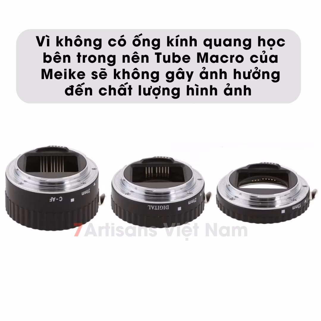 Combo 3 Tube Macro AF Meike MK-C-AF1-AL dành cho Máy Ảnh Canon DSLR Canon EF/EFs – Ngàm chụp Macro cho lens AF