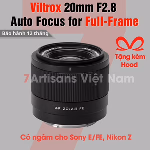 Viltrox 20mm F2.8 AF lấy nét tự động cho Full-Frame – Lens góc rộng