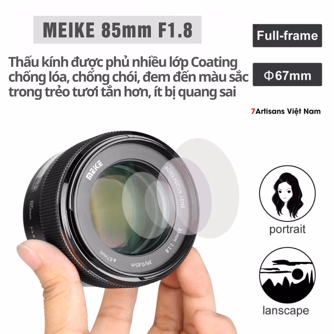 Meike 85mm F1.8 Auto Focus lấy nét tự động