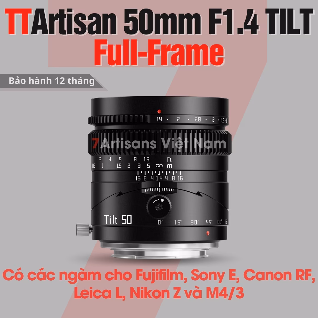 TTArtisan 50mm F1.4 TILT lens Full-Frame