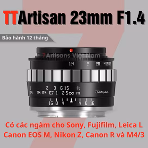 TTArtisan 23mm F1.4 góc rộng đa dụng khẩu lớn