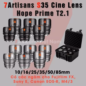 Bộ 6 lens 7Artisans Hope Cine Lens S35 – Ống kính chuyên quay phim 10mm, 16mm, 25mm, 35mm, 50mm và 85mm T2.1 Super35