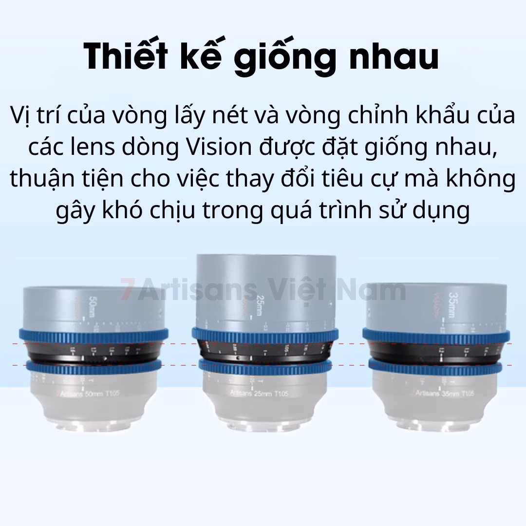 7Artisans 50mm T1.05 Vision Cine Lens cho Crop APS-C