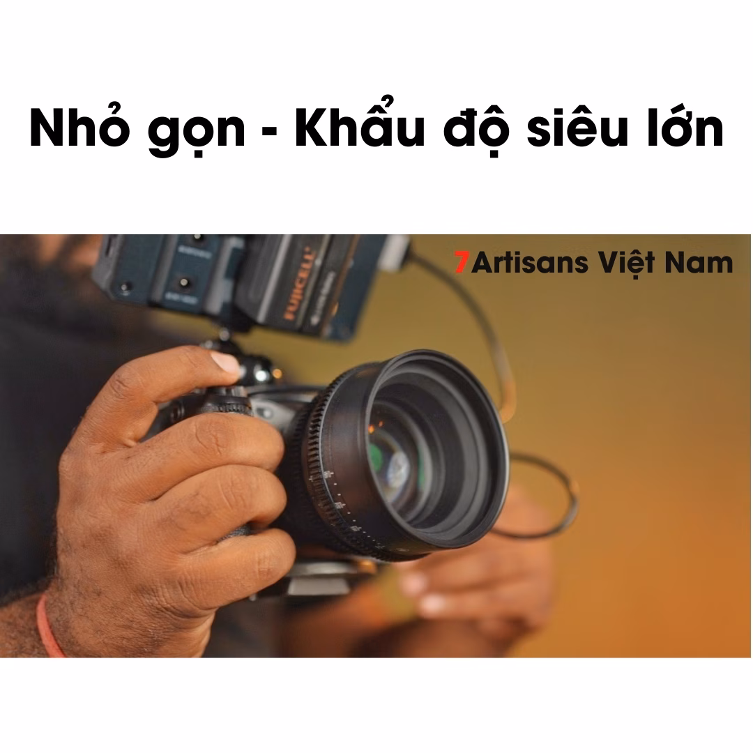 7Artisans 50mm T1.05 Vision Cine Lens cho Crop APS-C