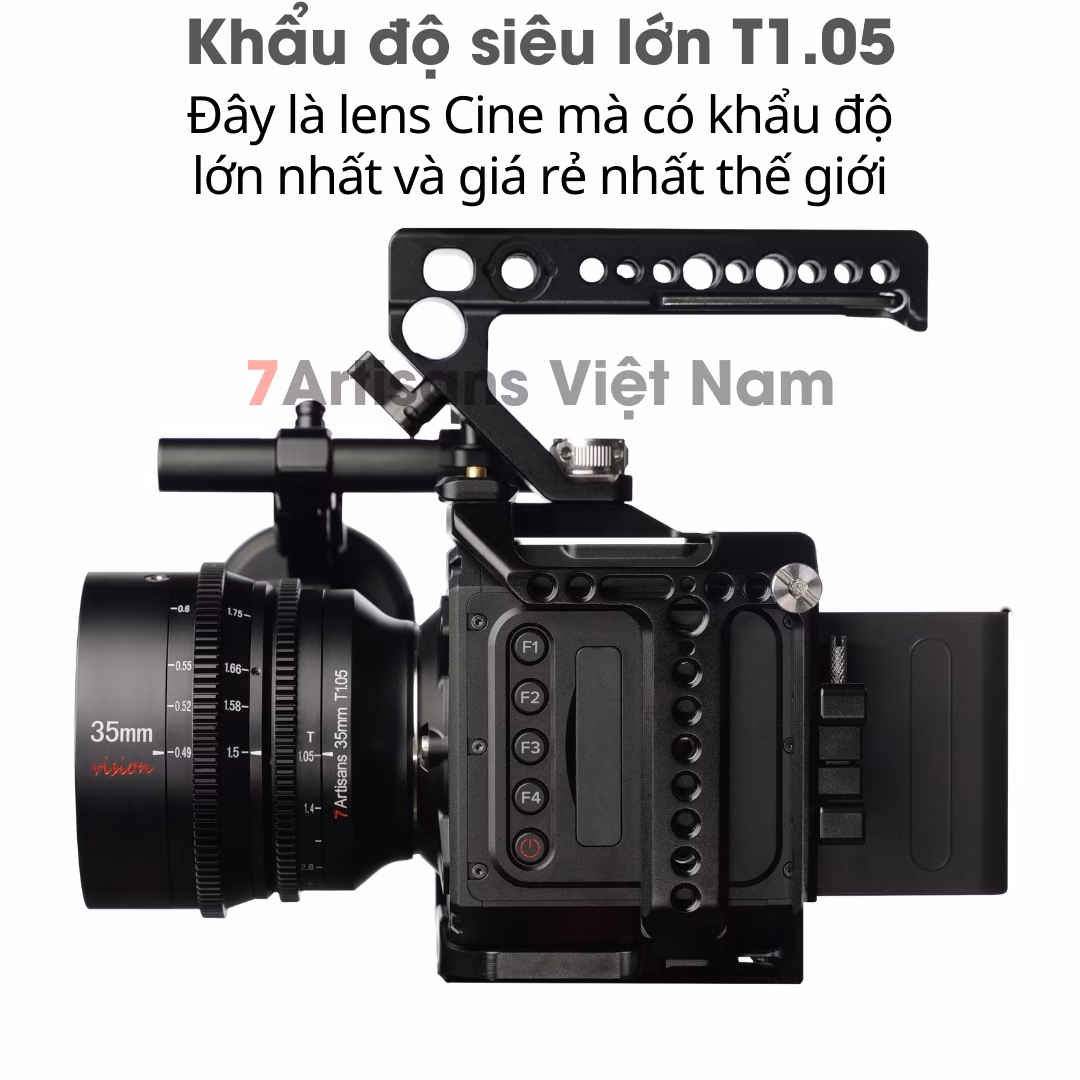 7Artisans 35mm T1.05 Vision Cine Lens cho Crop APS-C