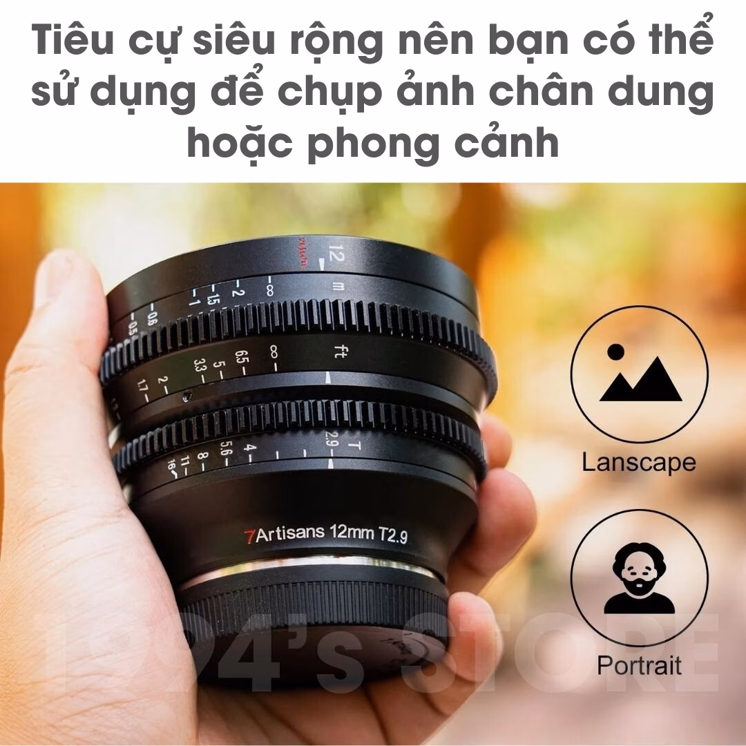 7Artisans 12mm T2.9 Vision Cine – Lens siêu rộng