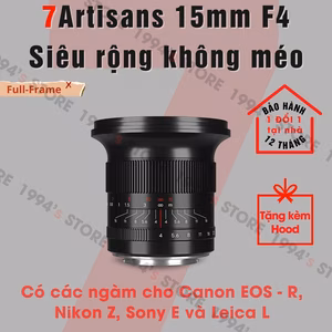 7Artisans 15mm F4 Zero-D siêu rộng KHÔNG MÉO cho Full-Frame