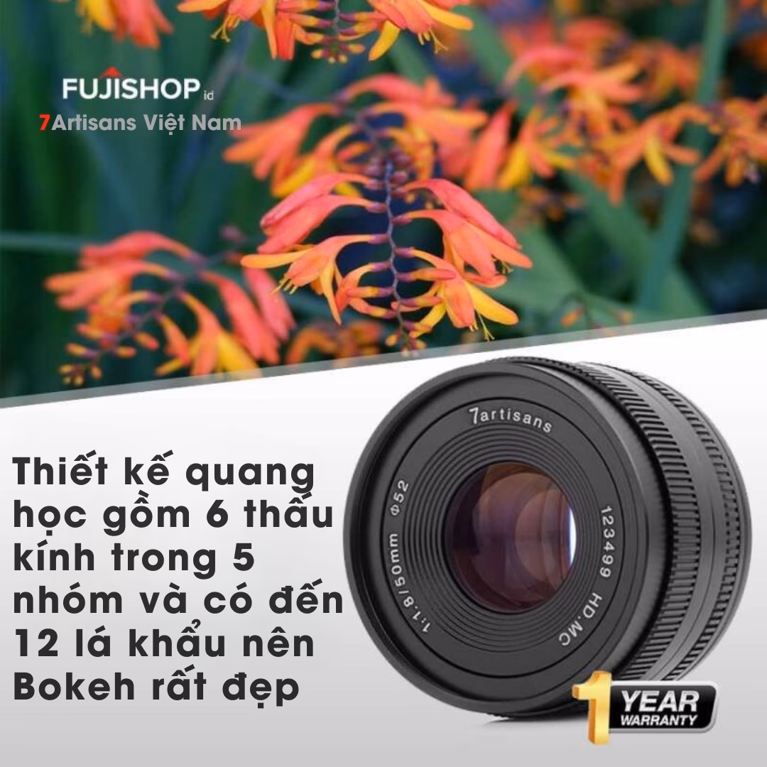 7Artisans 50mm F1.8 Mark II – Lens chân dung giá rẻ