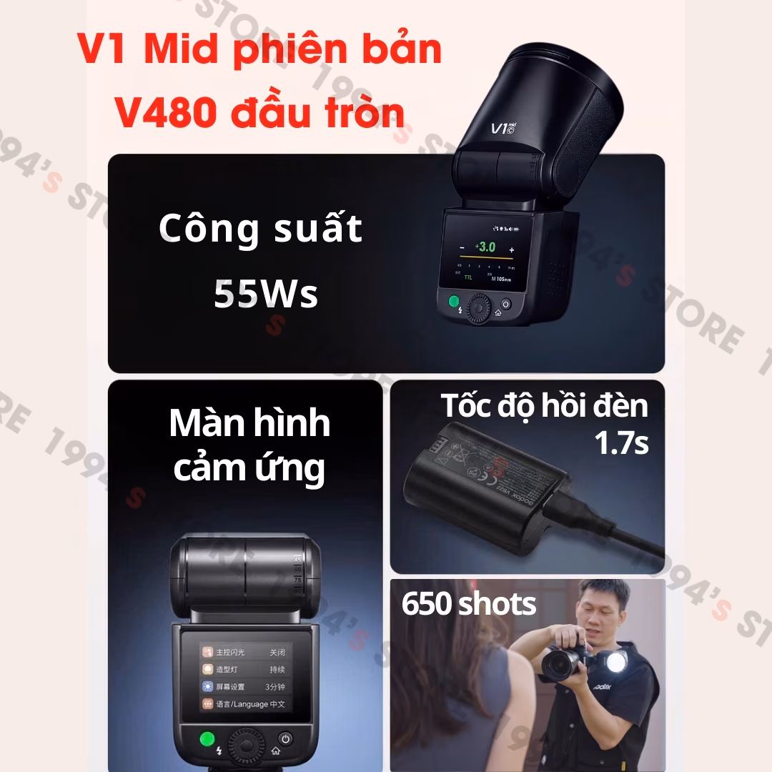 Đèn Flash Godox V1 Mid