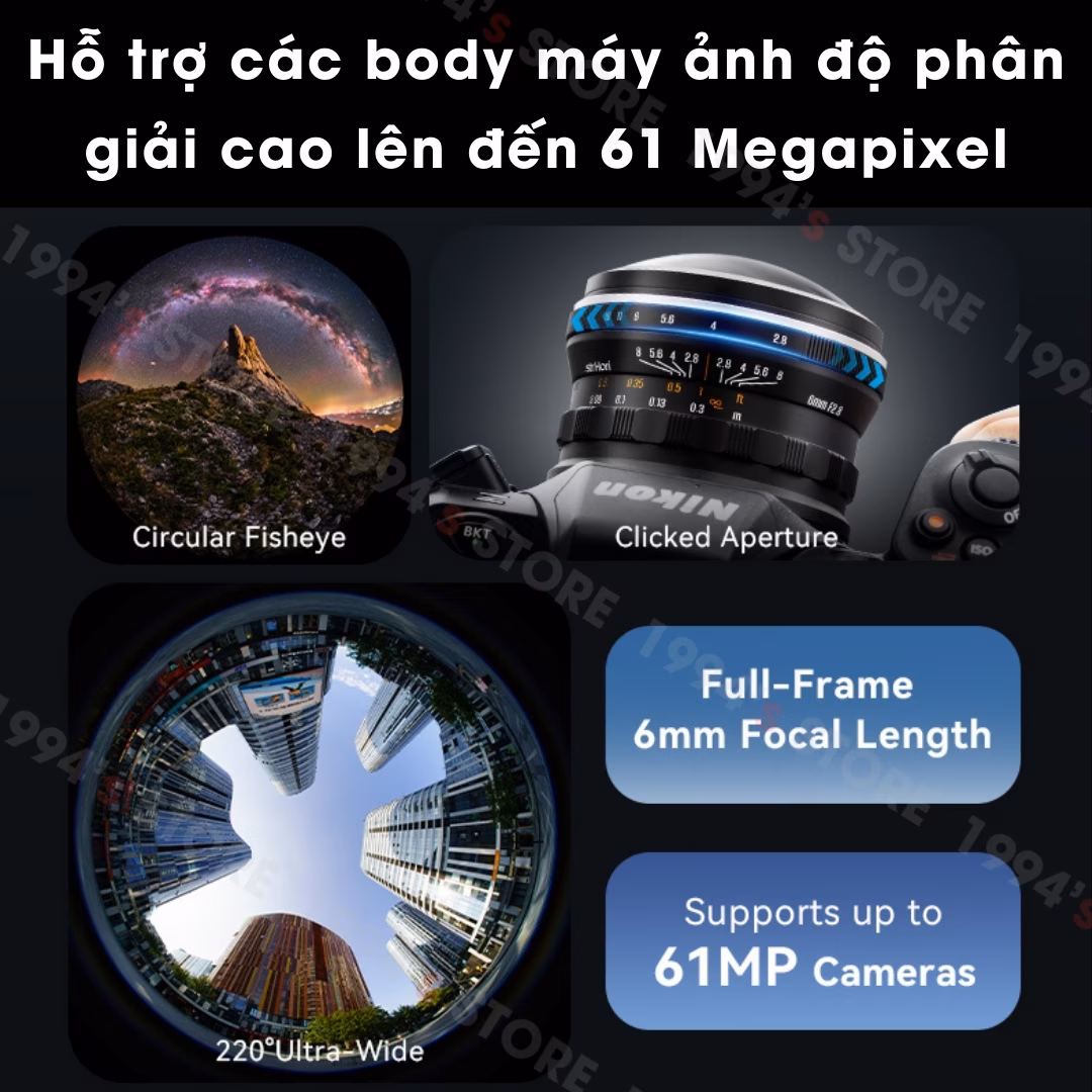 AstrHori 6mm F2.8 Circular Fisheye - Lens mắt cá tròn