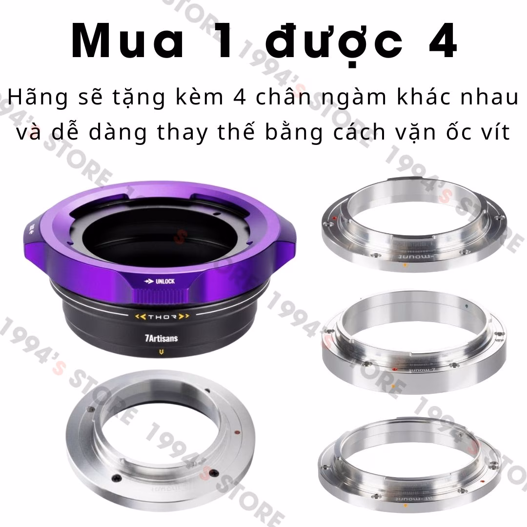 Ngàm chuyển 7Artisans PL 4 in 1 - Ngàm chuyển từ ngàm PL