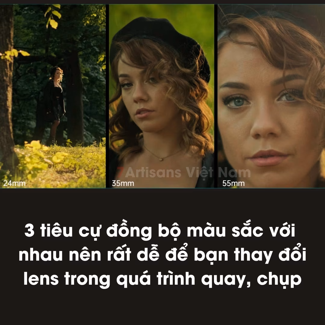 SIRUI Night Walker T1.2 Super35 Frame Cine Lens 24mm T1.2, 35mm T1.2 và 55mm T1.2