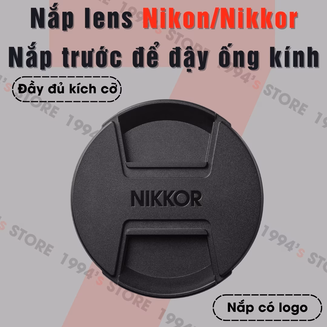 Nắp trước cho lens Nikon/Nikkor nắp đậy ống kính, cáp trước lens Nikkor