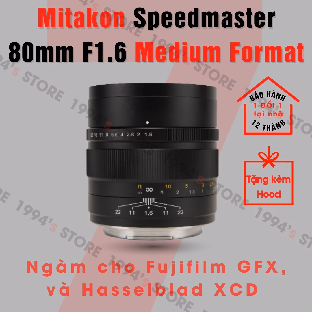 Mitakon Zhongyi Speedmaster 80mm F1.6 Medium Format