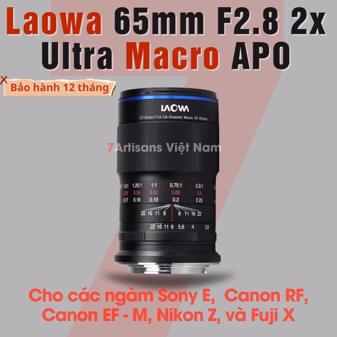 Laowa 65mm F2.8 2X Ultra Macro APO dành cho APS-C