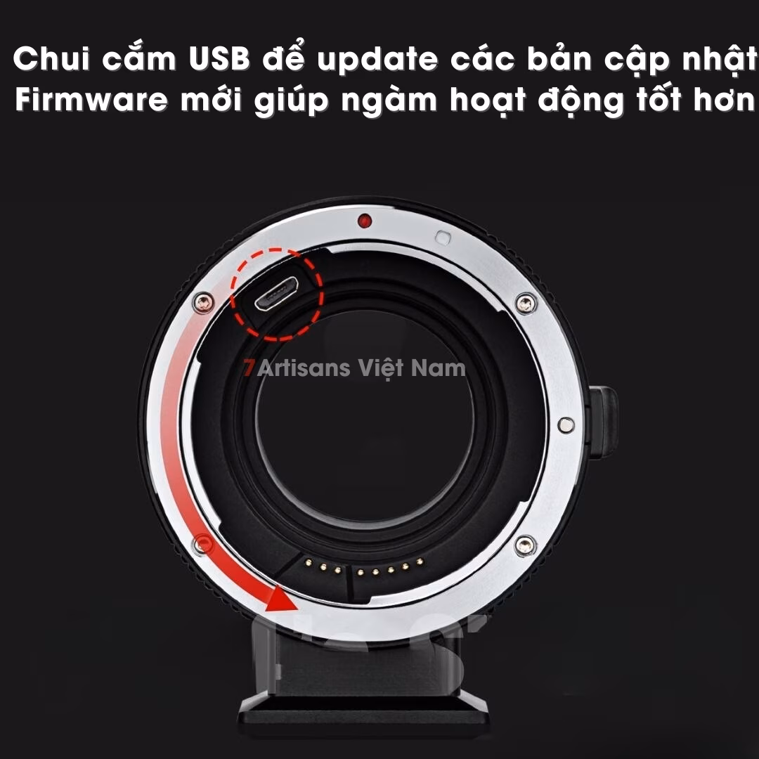 7Artisans EF-FX - Ngàm chuyển lấy nét tự động - Dành cho máy ảnh Fujifilm dùng lens của Canon EF
