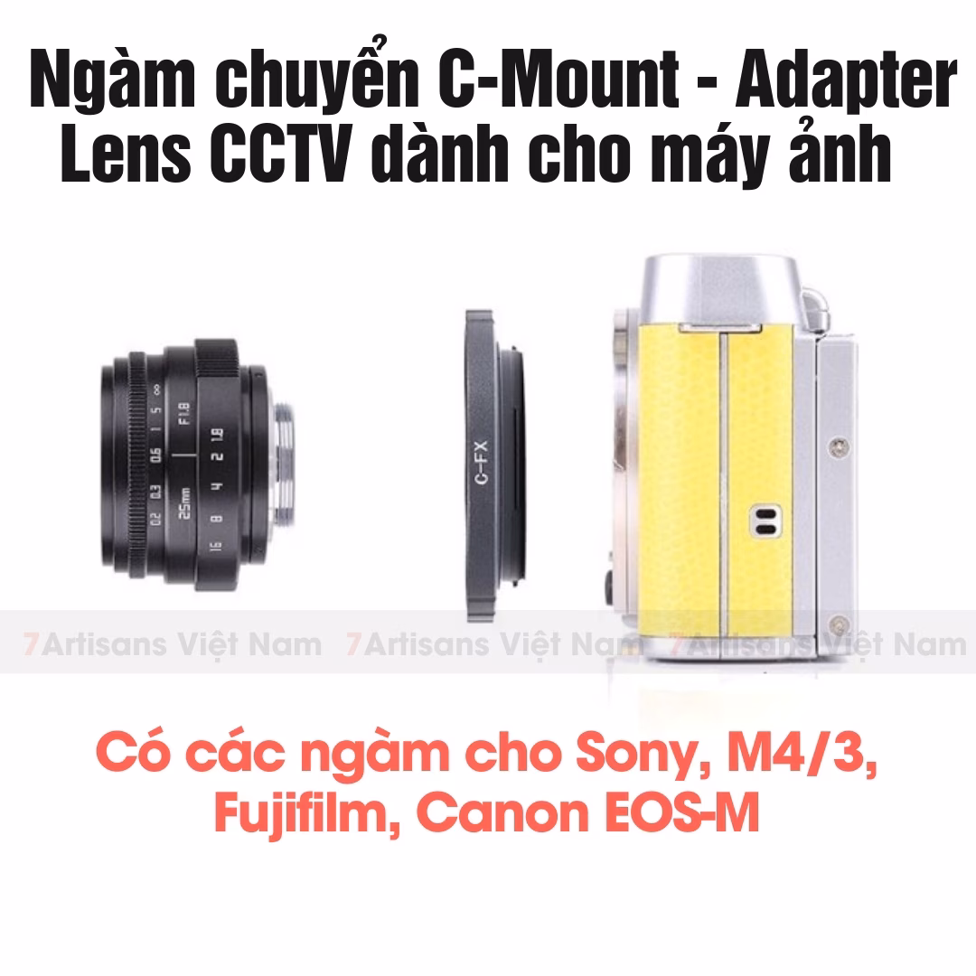 Ngàm chuyển C-Mount - Adapter lens CCTV