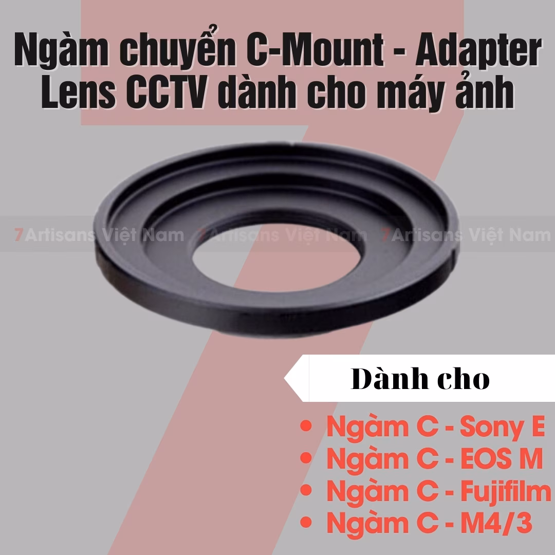 Ngàm chuyển C-Mount - Adapter lens CCTV