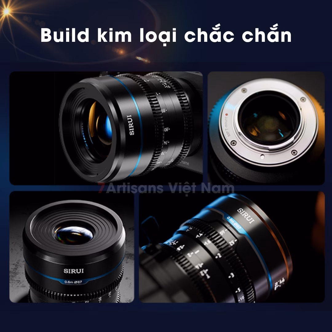 Set 3 lens SIRUI Night Walker T1.2 Super35 24mm T1.2 , 35mm T1.2 và 55mm T1.2