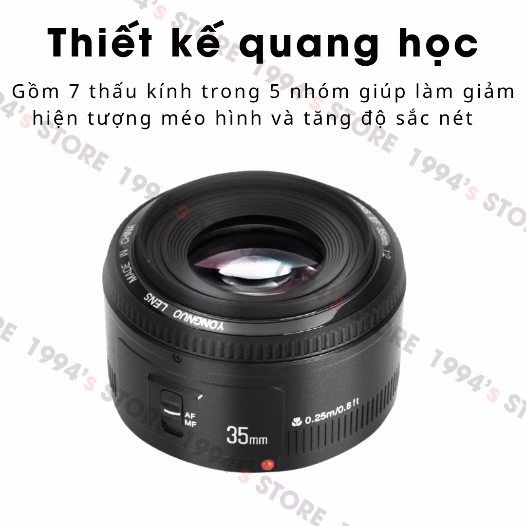 Yongnuo 35mm F2 AF Full-frame - Lens đa dụng dành cho Canon EF/EFs