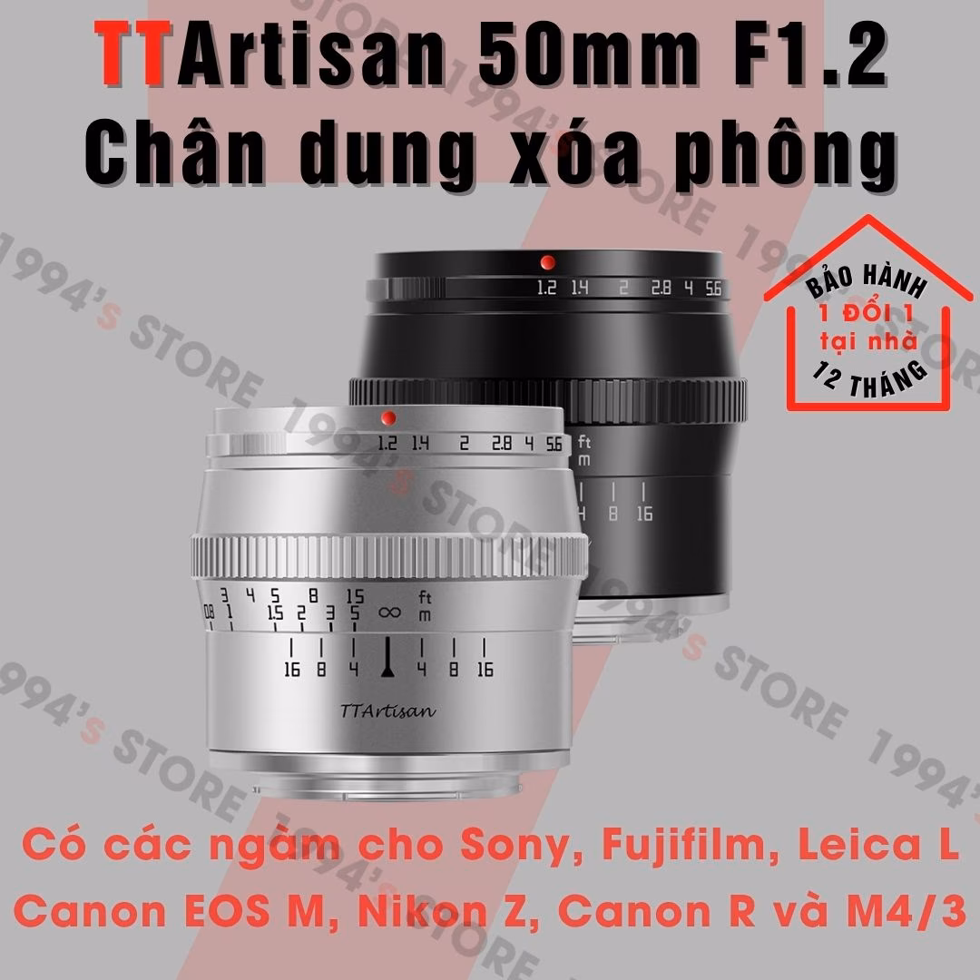 TTArtisan 50mm F1.2 chân dung xóa phông