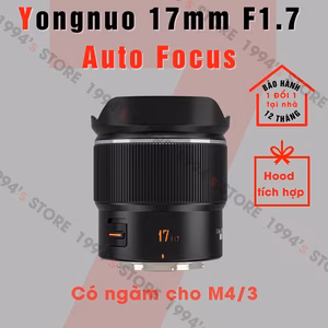 Yongnuo 17mm F1.7 Auto Focus -  Lens góc rộng đa dụng dành cho ngàm M4/3